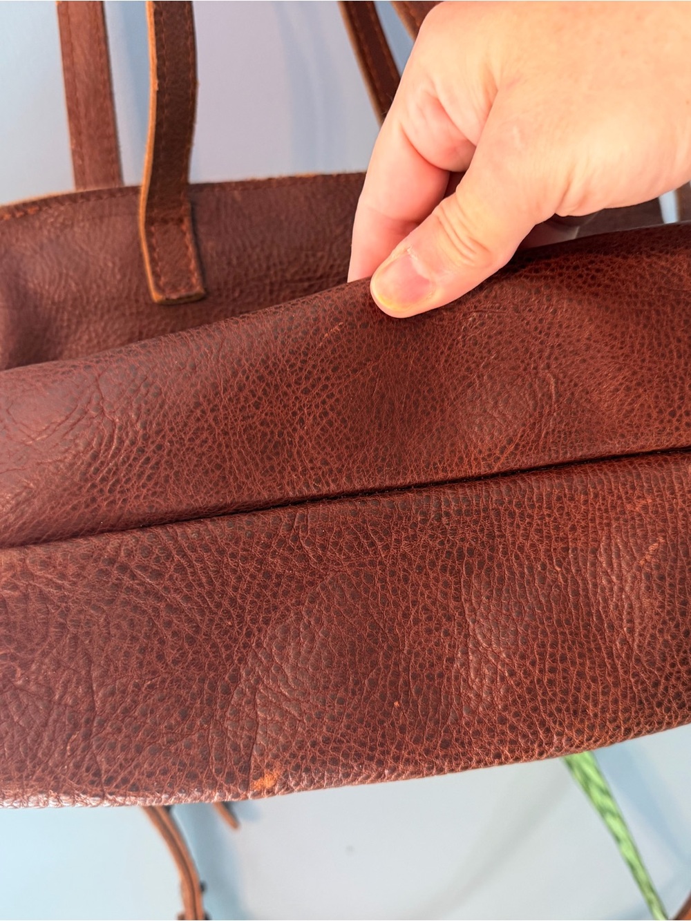 Portland Leather Goods Crossbody Tote in Nutmeg - Picture 5 of 13